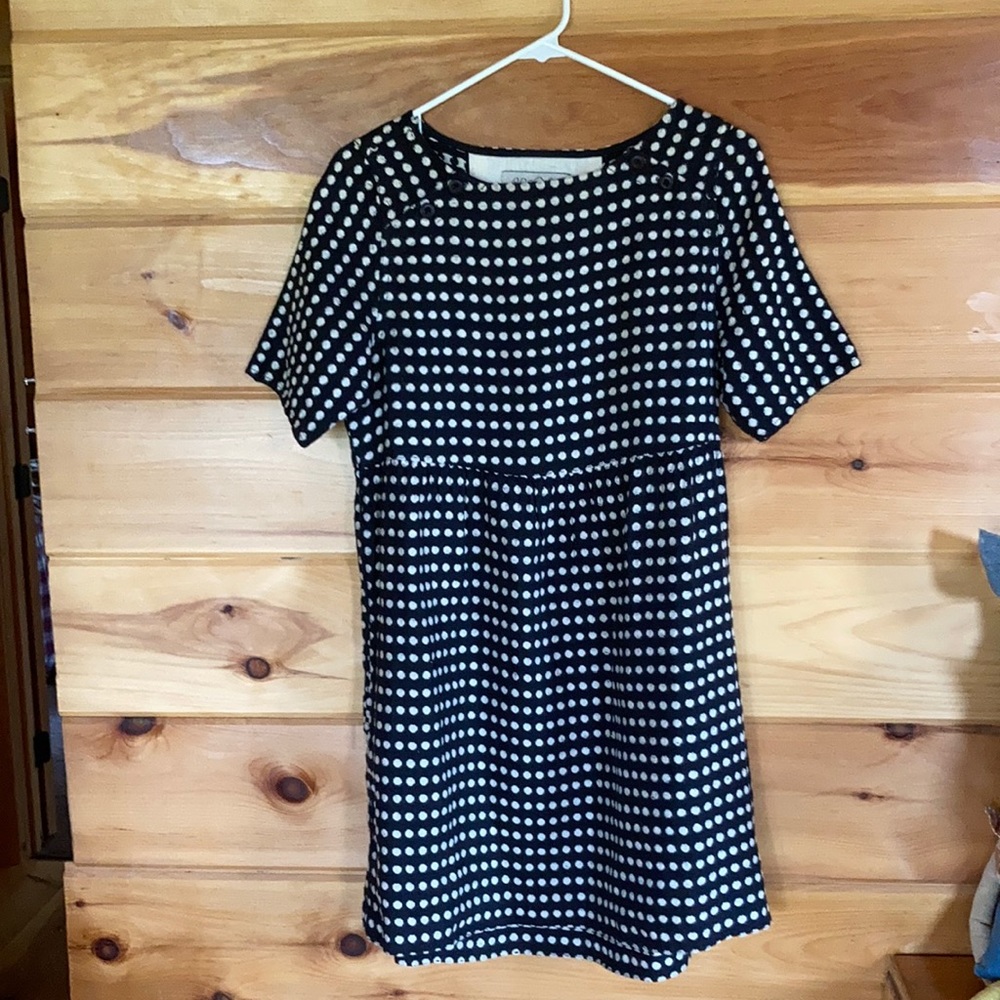 Ace & Jig Black Polka Dot Linen Cotton Mini Dress